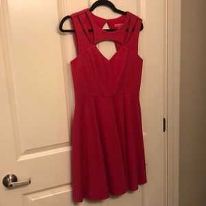 Betsy Johnson Cut Out Neckline Pink Dress